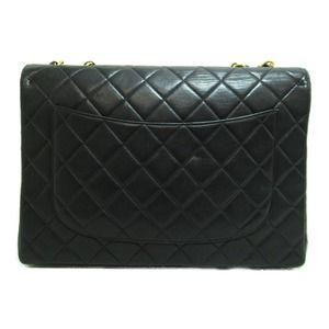 Chanel Matelasse Black Lambskin Chain Shoulder Bag Big